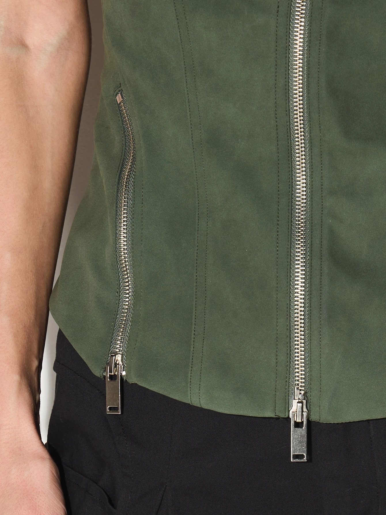 KIZN Gorsetowy top bez ramiączek z zamkiem z przodu