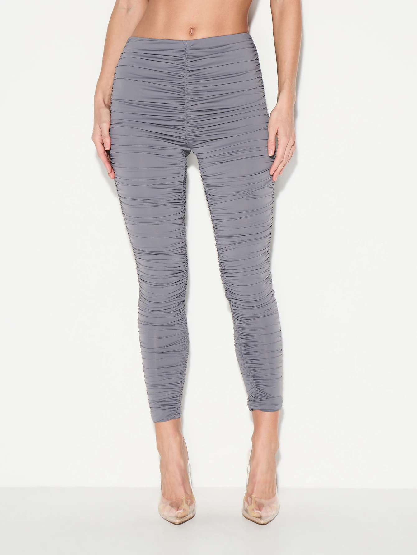 KIZN Slinky Ruched Bodycon Leggings