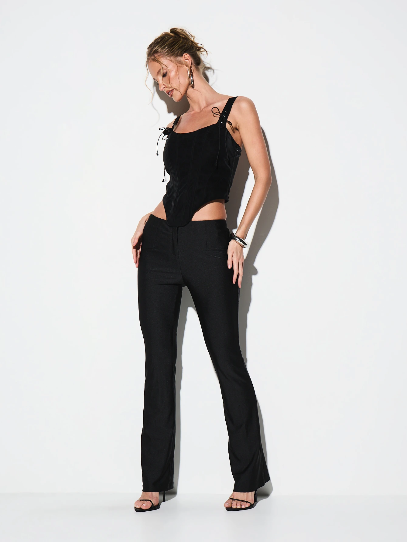 KIZN High Waisted Flared Disco Pants