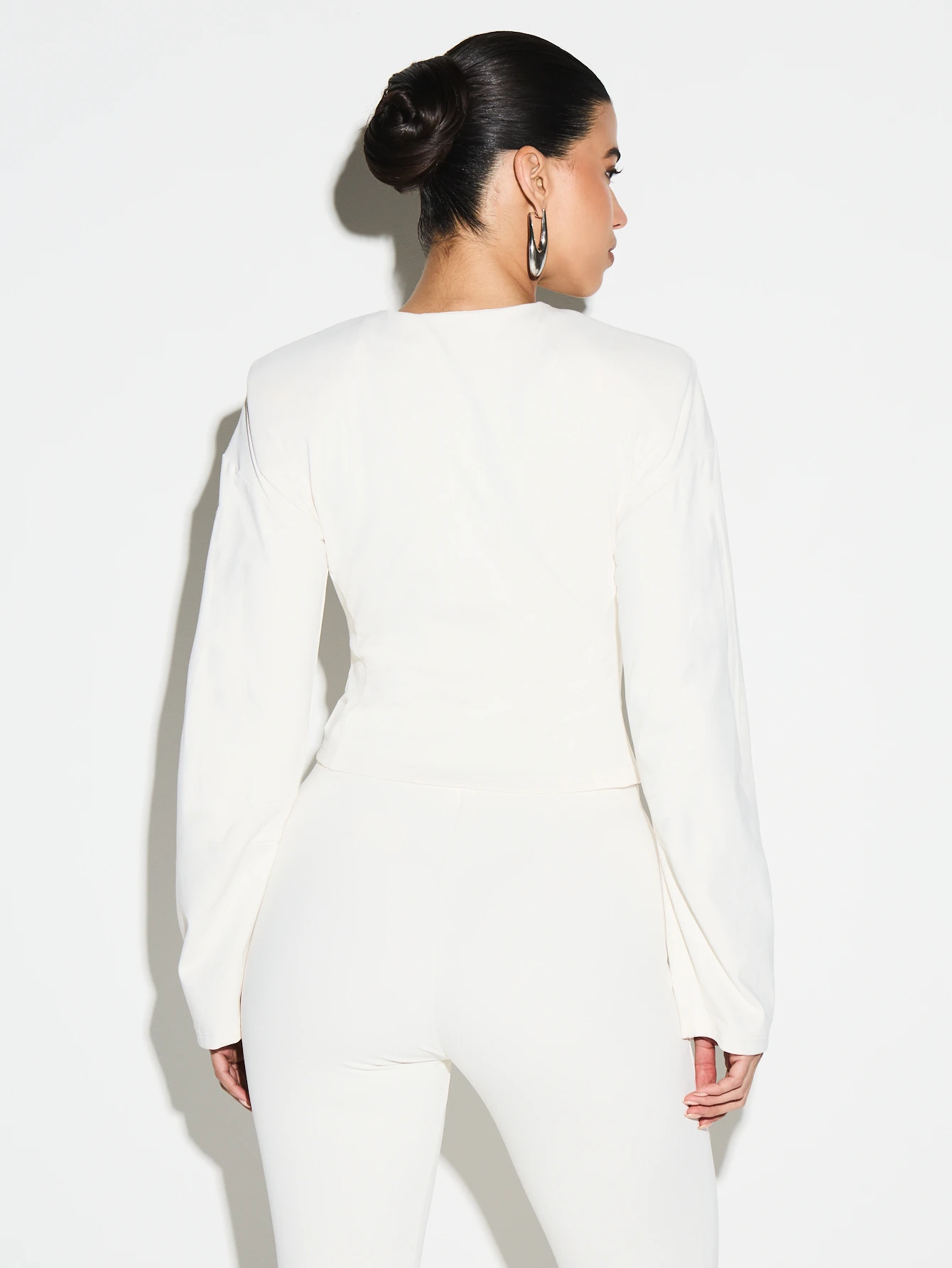 KIZN Neoprene Fleece Lined Shoulder Pad Crop Top