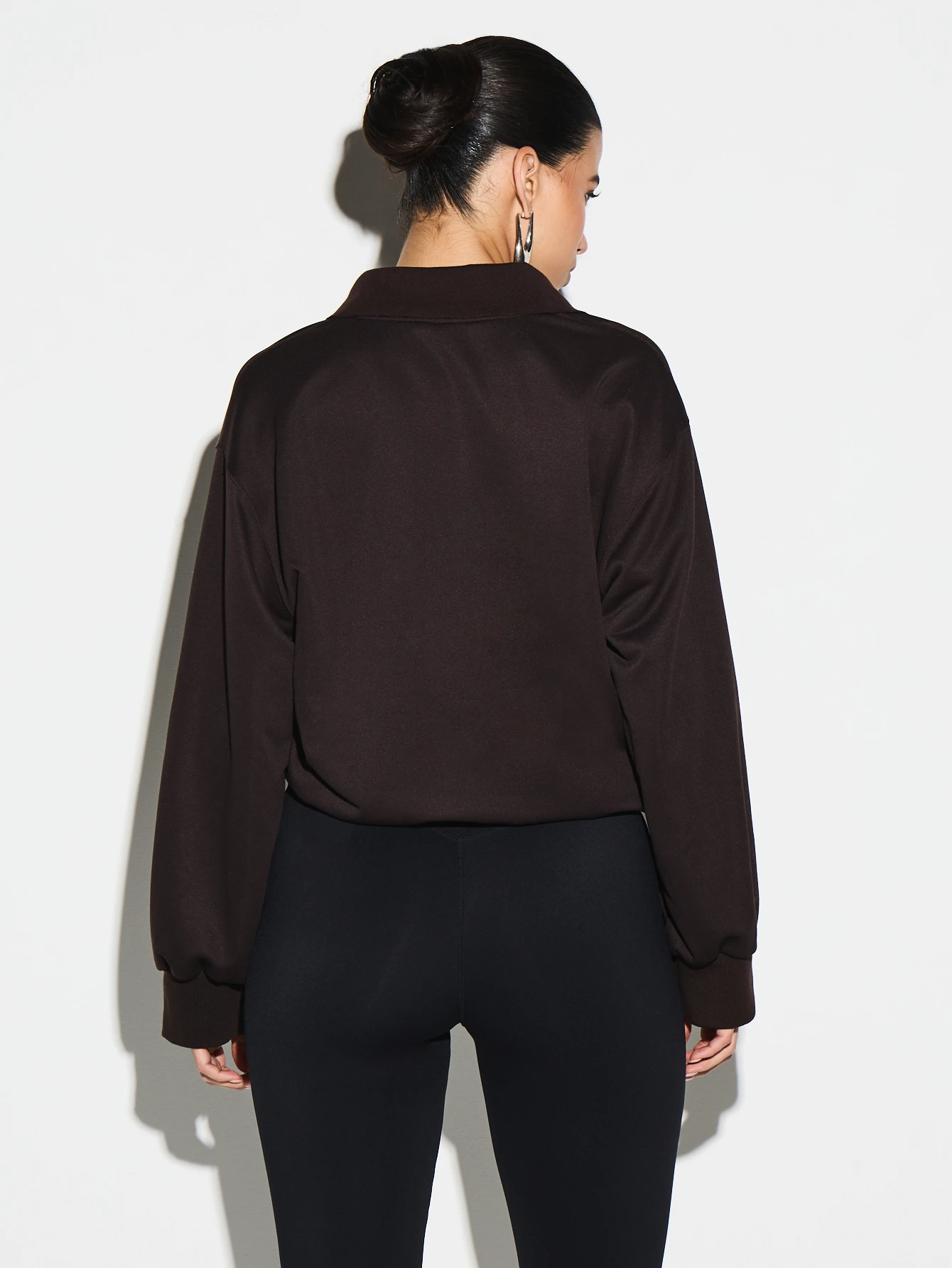 KIZN Collared Pullover Sweatshirt With Buttons