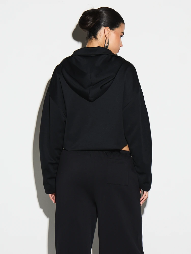 KIZN Full Zip Hoodie With Barrel Sleeves