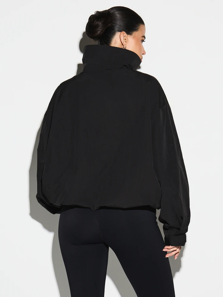 KIZN Oversized Zip Through Technical Bomber Jacket