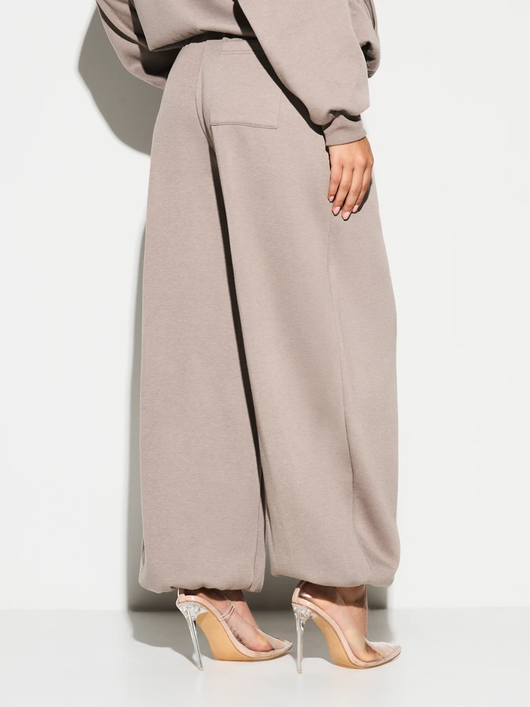 KIZN Taupe Drawstring Joggers With Cuffed Hem