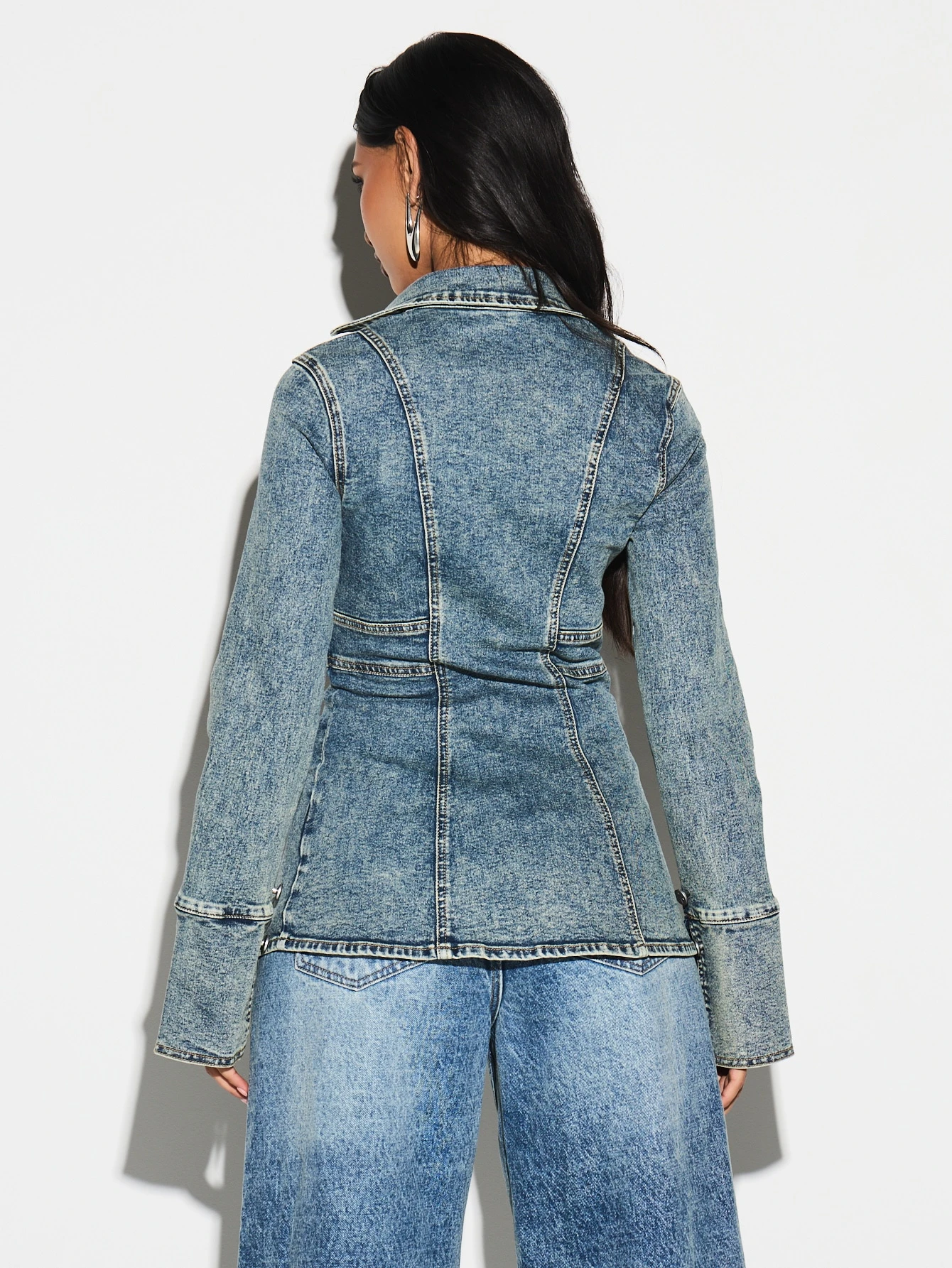 KIZN Vintage Wash Button Down Denim Shirt