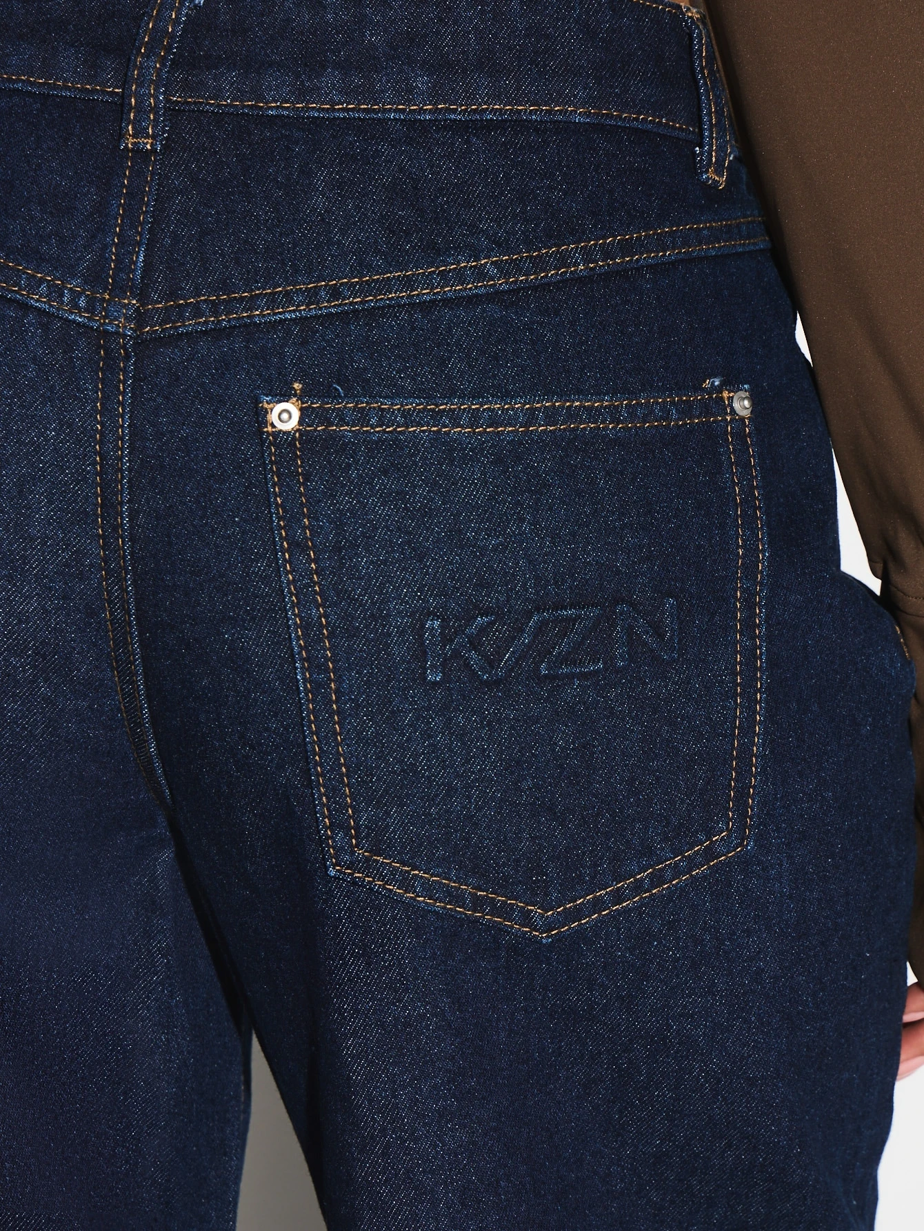 KIZN High Rise Wide Leg Denim Jeans