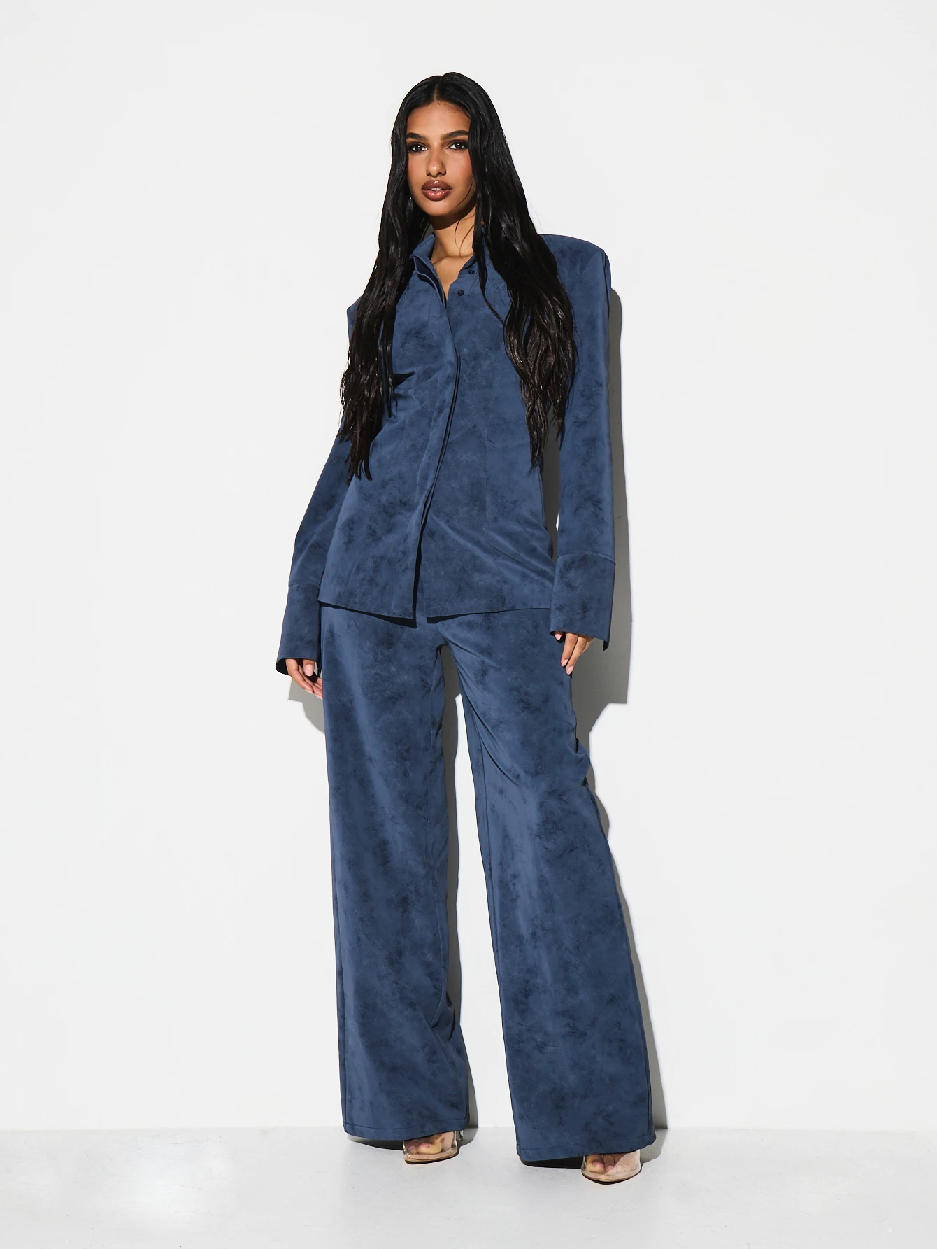 KIZN Tie Dye Velour Wide Leg Palazzo Pants