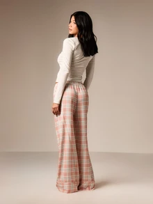 AiiRZ Check Print Button Front Pyjama Shirt And Trouser Set - Multicolor - View 2