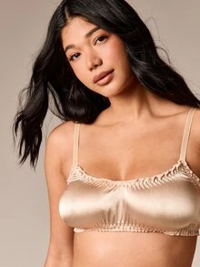 AiiRZ Lettuce Hem Soft Cup Bralette And Brief Set - Yellow - View 4