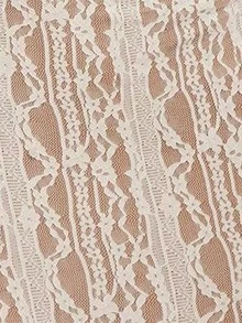 KIZN Lace Blouse Long Sleeve Button Up Shirt With Lace Up Back Detail Sheer Overlay Top Spring Summer - Mocha Brown - View 8