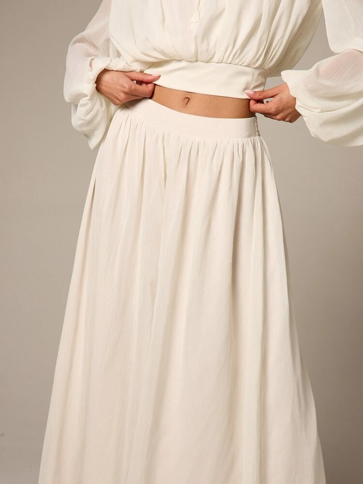 Chiffon Wide Leg Palazzo Pants