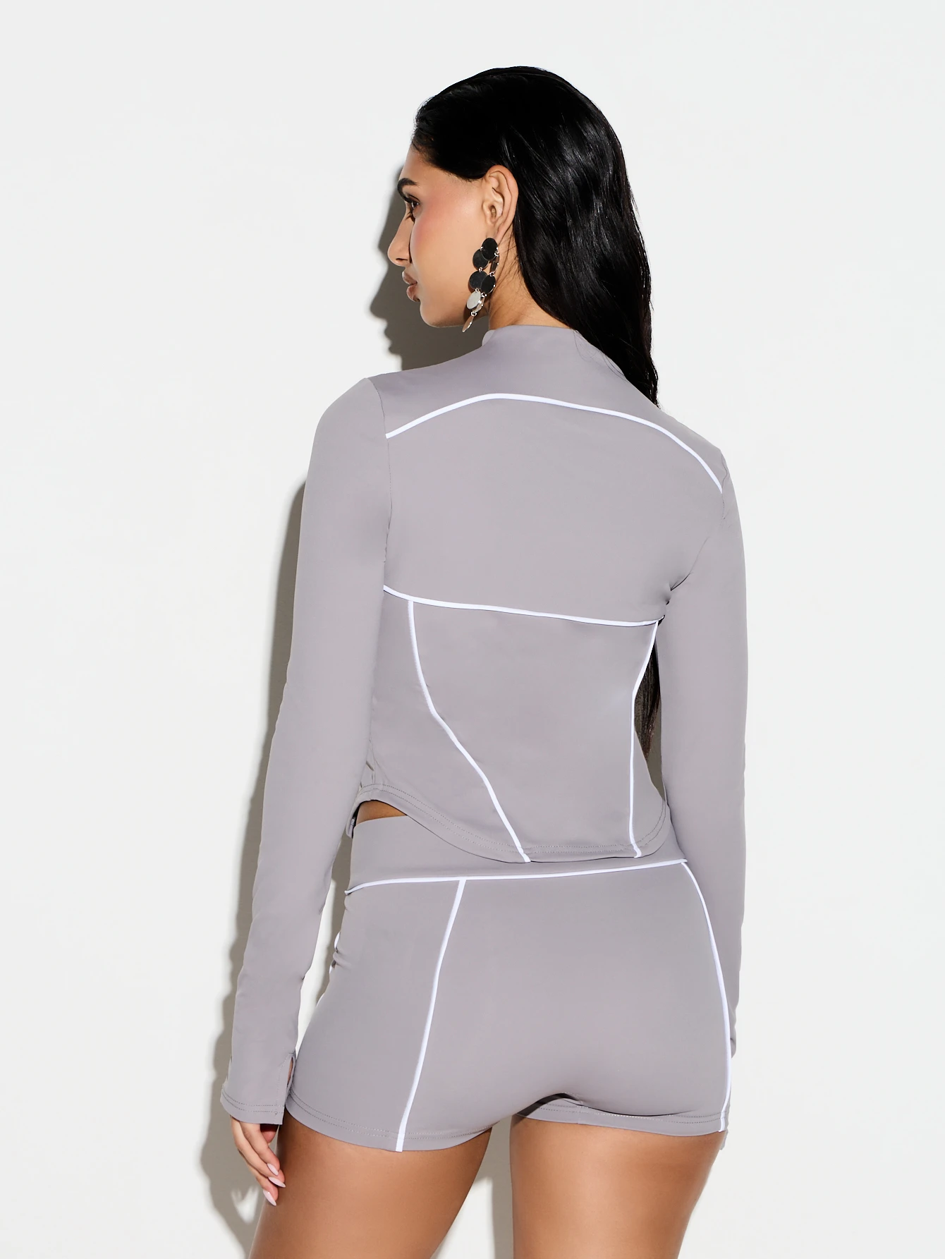 KIZN Full Zip Sports Jacket With Contrast Piping