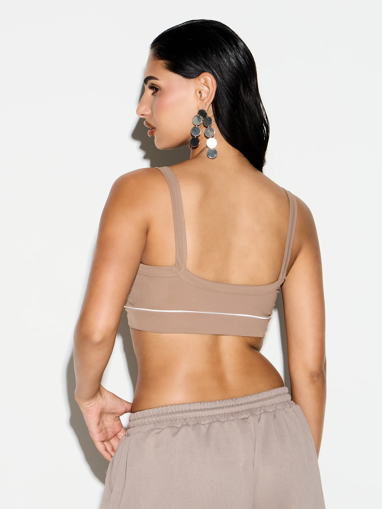 KIZN Biustonosz sportowy z kontrastową lamówką