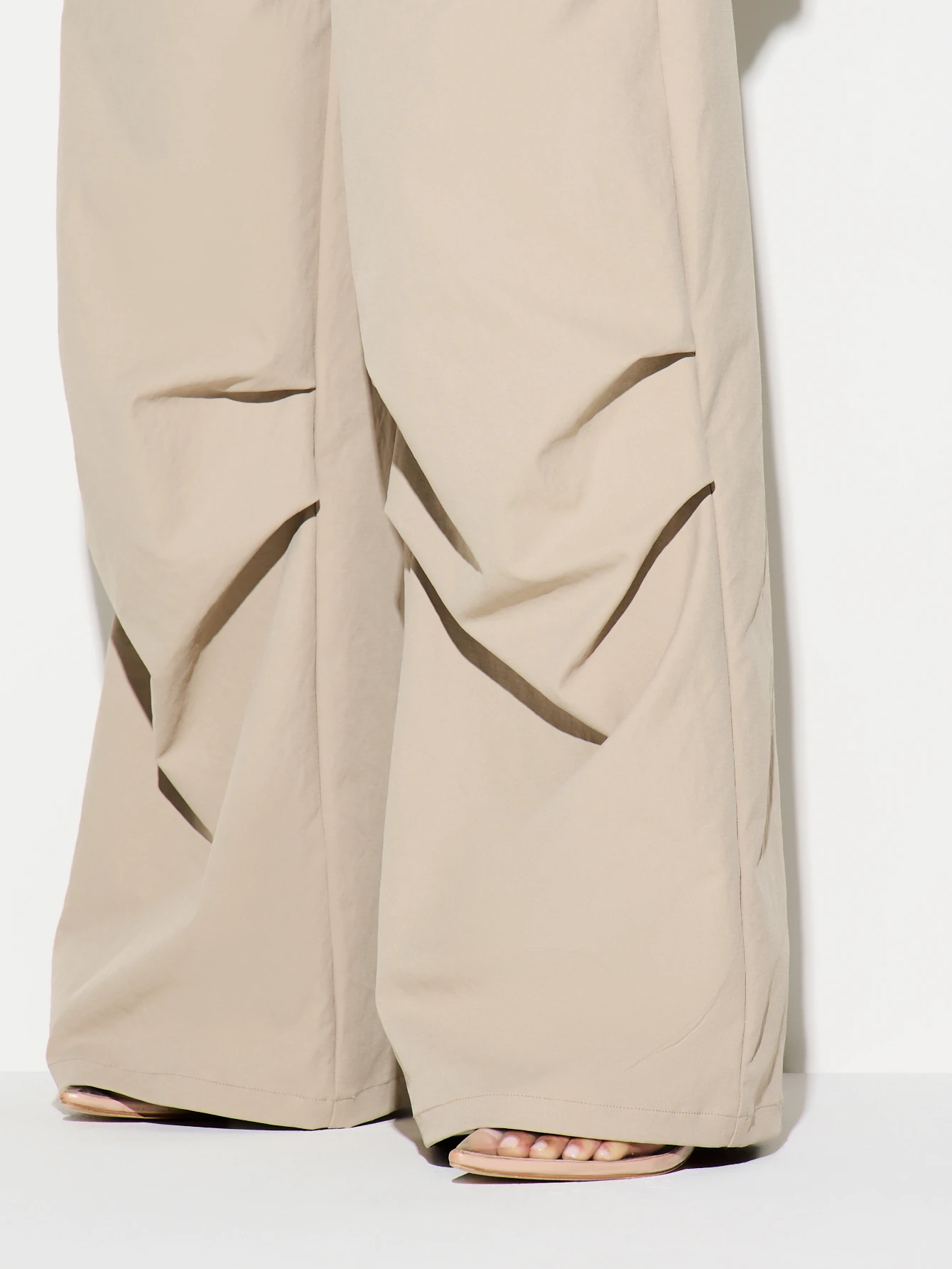 KIZN Pantaloni cargo a vita alta e gamba larga