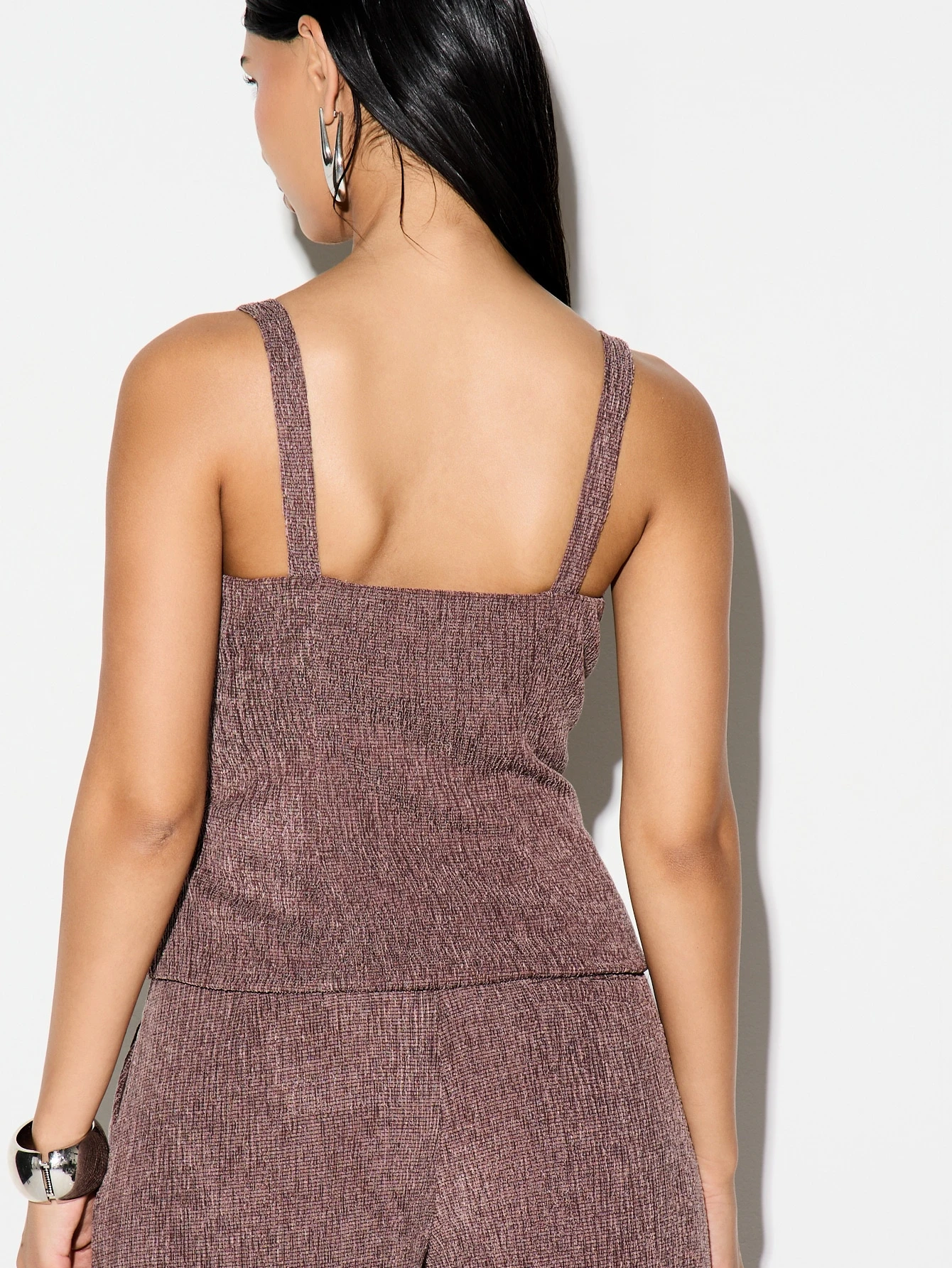 KIZN Ribbed Cami Top With Cut Out Detail