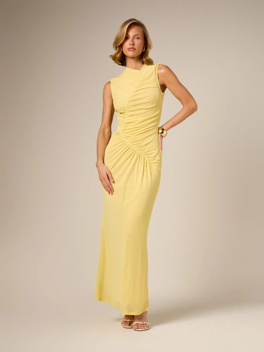 gold empire waist dress Long Glitter Prom Dress with Empire Waist main image 0