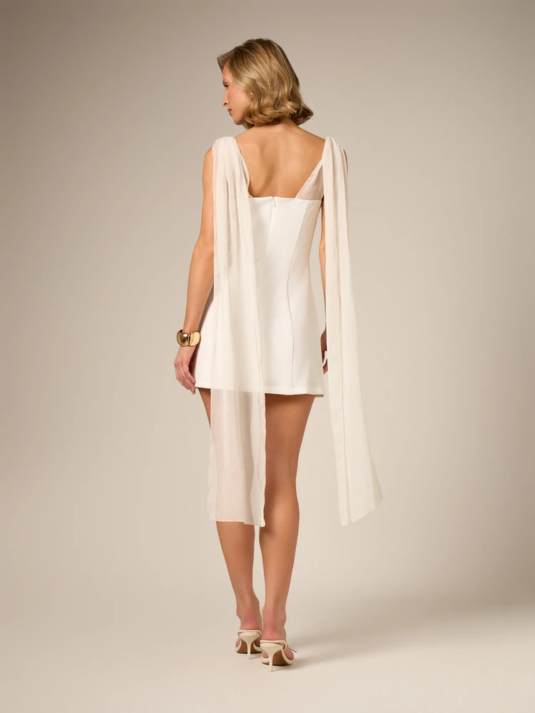 AiiRZ Sequined V-Neck Mini Dress With White Lace Trim And Spaghetti Straps For Party  Evening Special Occasions Wedding Guest
