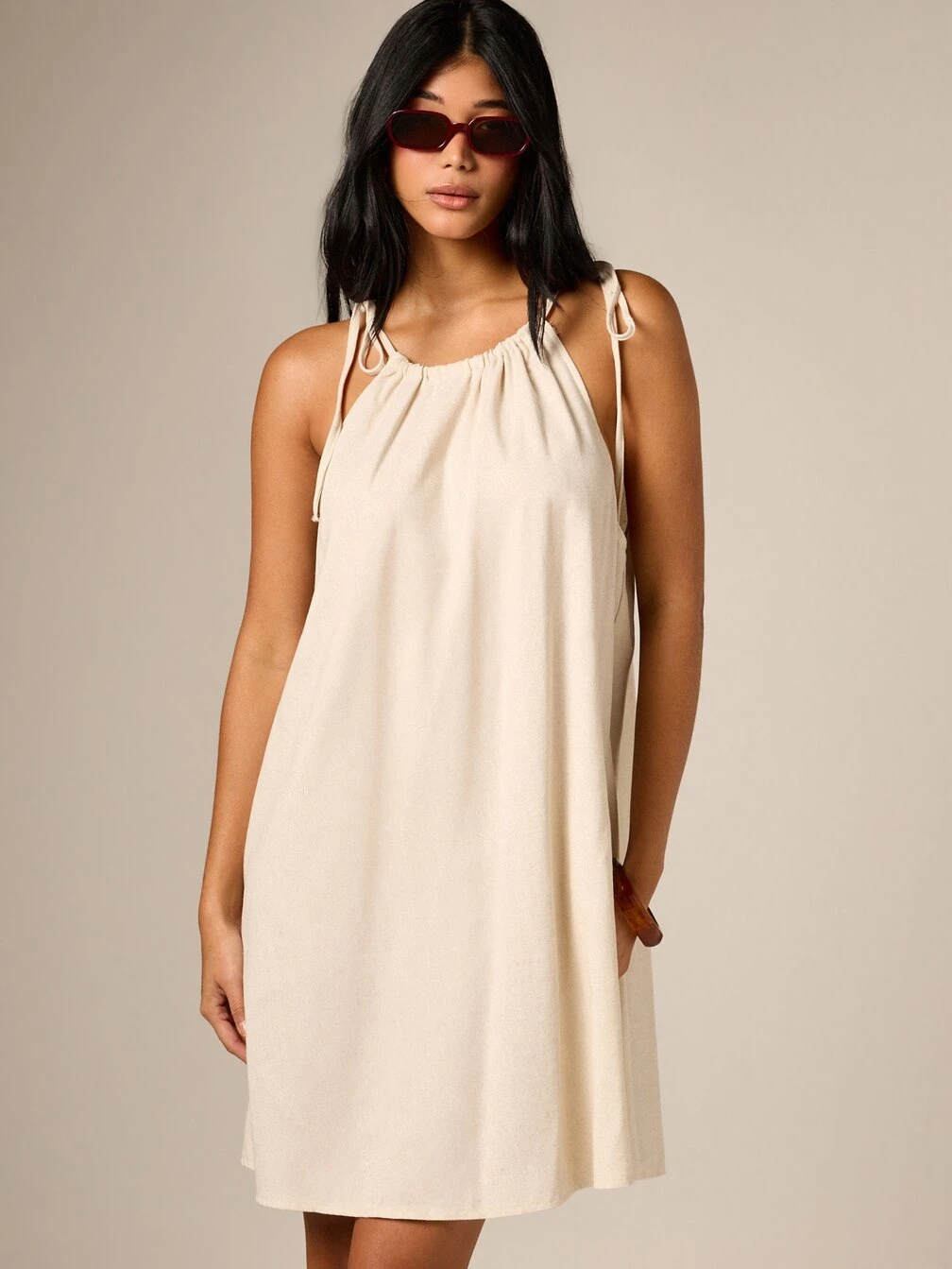black dress bow Bliss Dress, in Stretch, Size: 2XL | Show Me Your Mumu flattering effect as it Khaki Stripe Wrap Mini Color:Same as pic Evening