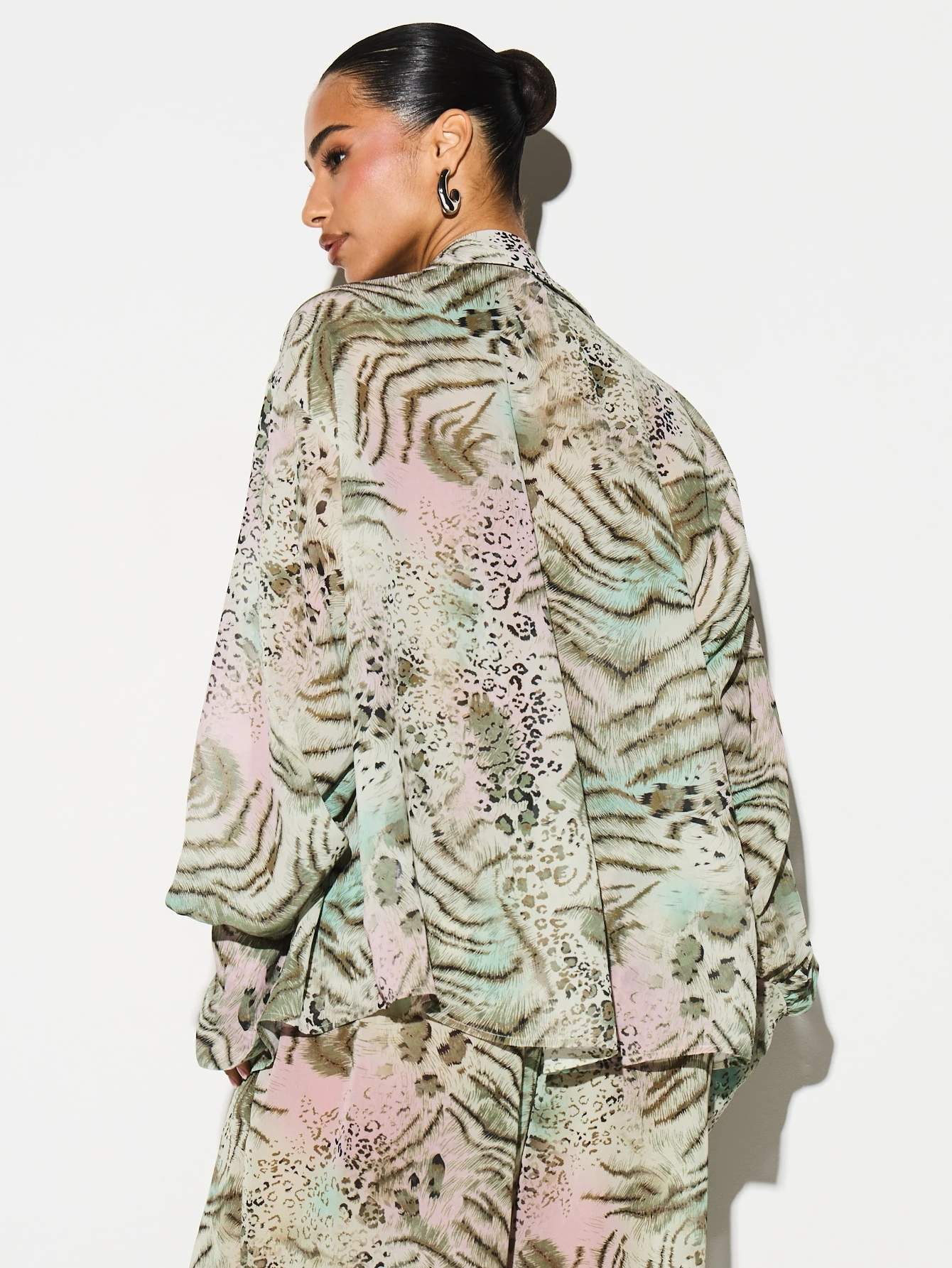 KIZN Luźna koszula z nadrukiem w zwierzęce wzory