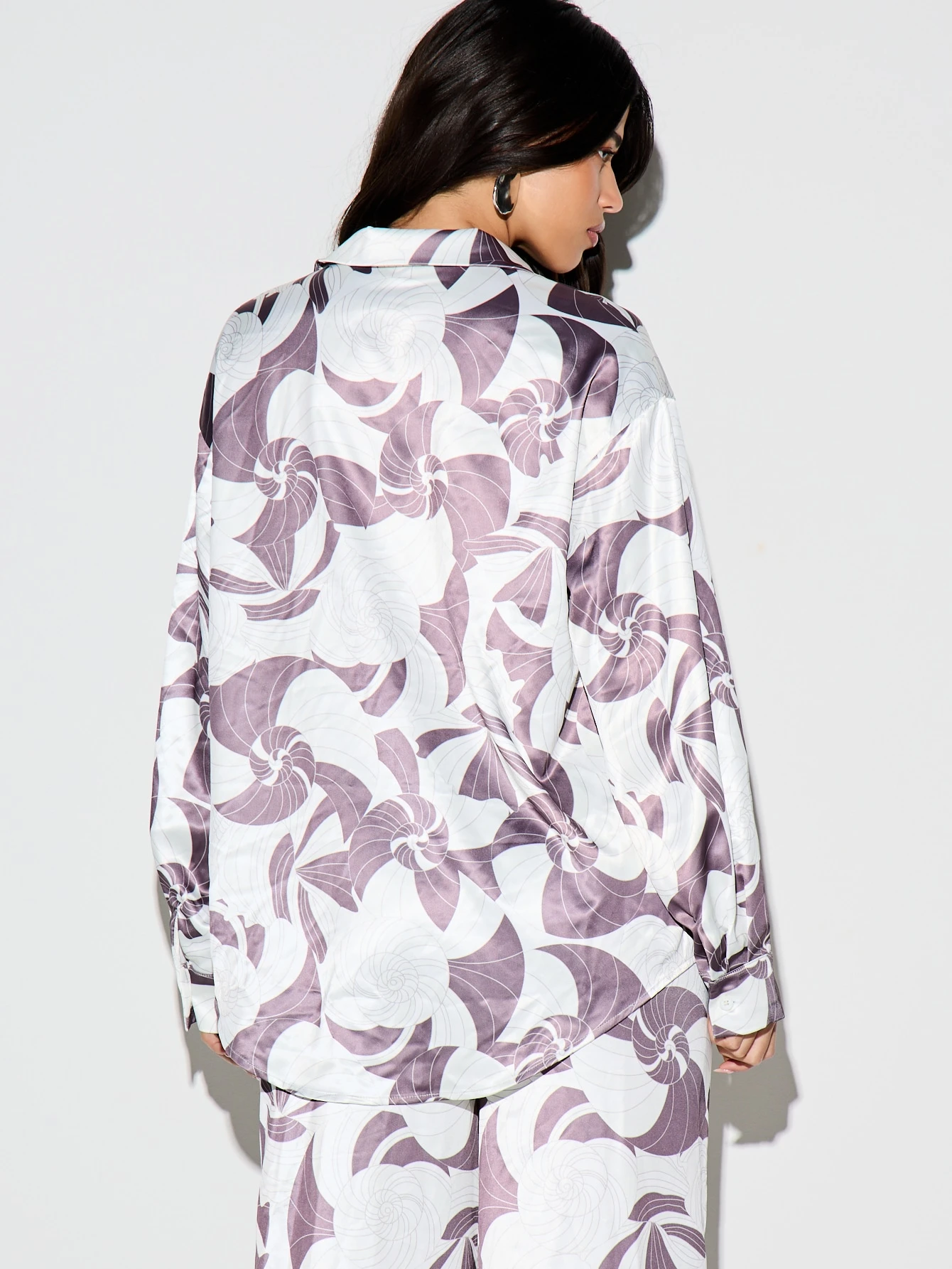 KIZN Chemise oversize à imprimé coquillage