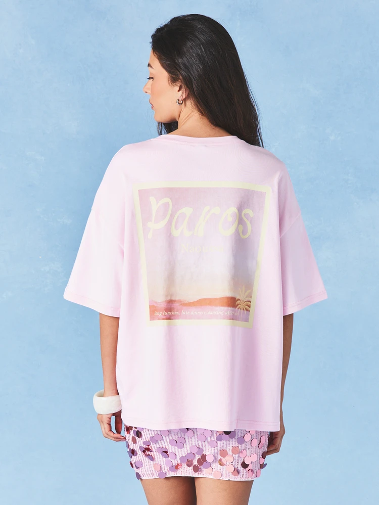 Oversized Tee With Back Print