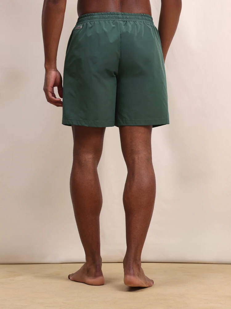 PLAYBOY X SUMWON Men's Essential Drawstring Swim Trunks With Bunny Logo Print Beach Shorts For Summer Swimming And Pool Activities