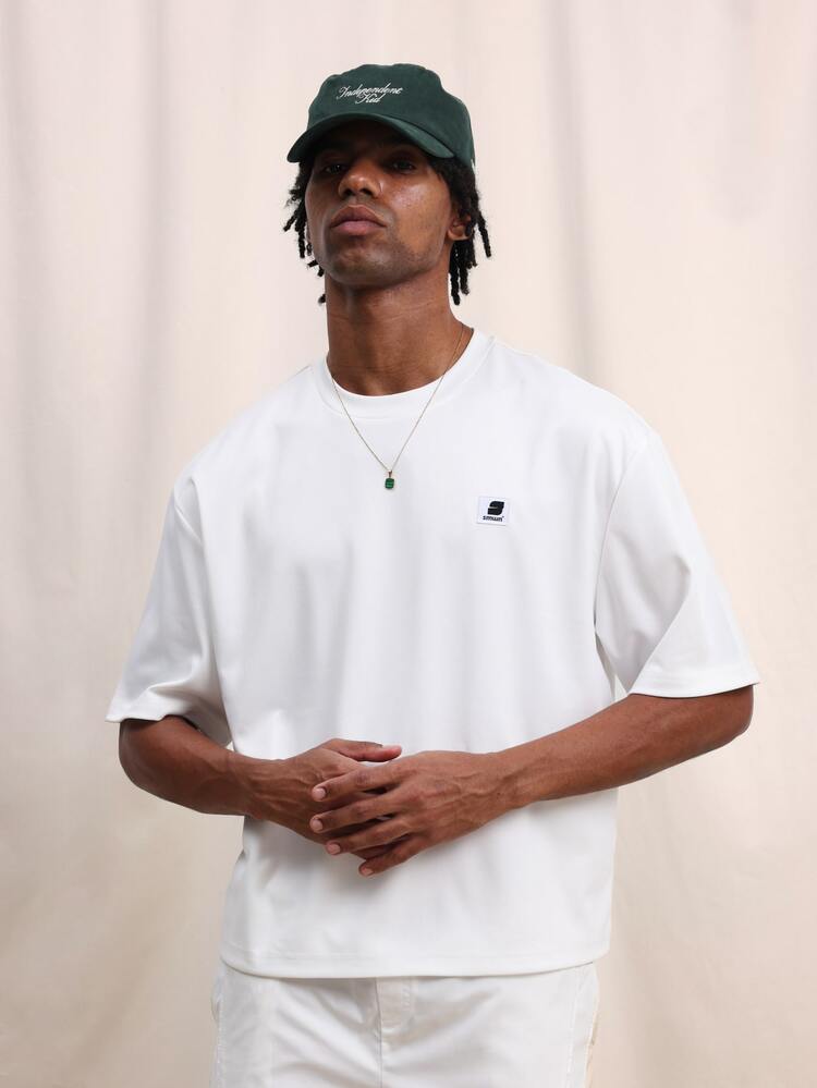 Herren Oversized T-Shirt mit Golf Club Grafik auf der Rückseite und Branding, Sommer Casual Kurzarm Rundhals Shirt