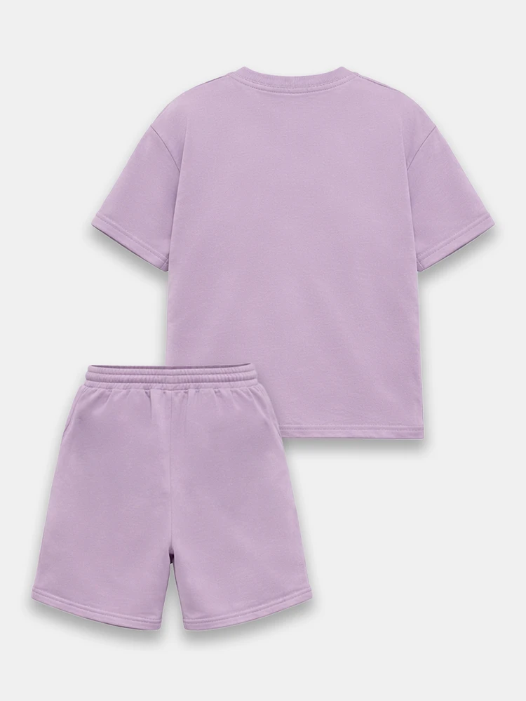 Tween Boys Brooklyn Script Print T-Shirt And Shorts Co-Ord Set Summer Casual Coordinated Outfit