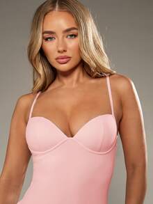 MISSGUIDED Bustier Bodycon Mini Dress With Adjustable Straps And Sweetheart Neckline For Party Evening Occasions - Pink - View 4
