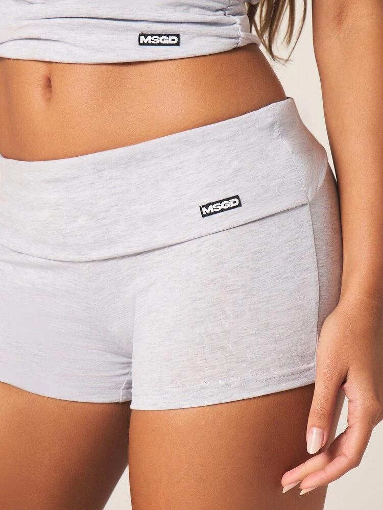 MISSGUIDED Women Jersey Off Shoulder Crop Top With High Rise Shorts Two Piece Co Ord Set Casual Lounge Outfit