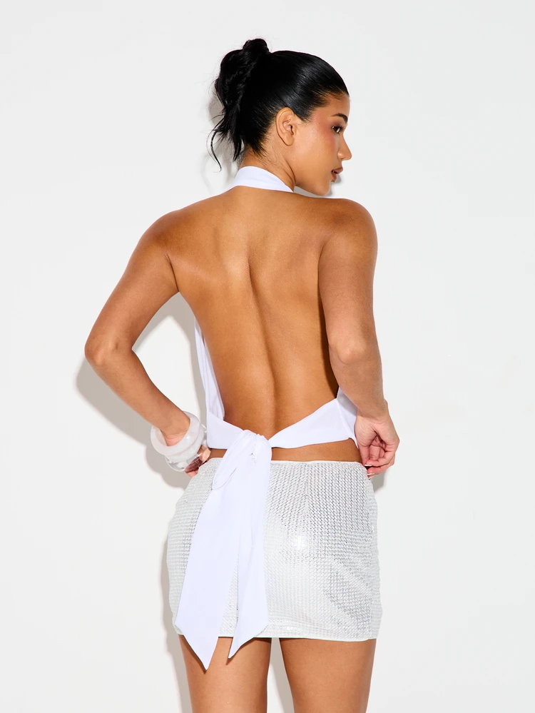 KIZN Sequin Mini Bodycon Skirt With Sparkle