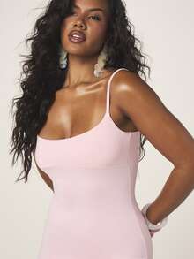 MISSGUIDED Slinky Bodycon Mini Dress With Cami Straps And Scoop Neckline For Party Evening Occasions - Pink - View 5
