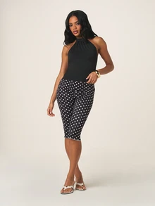 MISSGUIDED Áo tank top không tay cổ yếm dành cho nữ với phần cổ xếp ly và phom dáng ôm sát, hoàn hảo cho trang phục thường ngày mùa hè. - màu đen - Xem 3