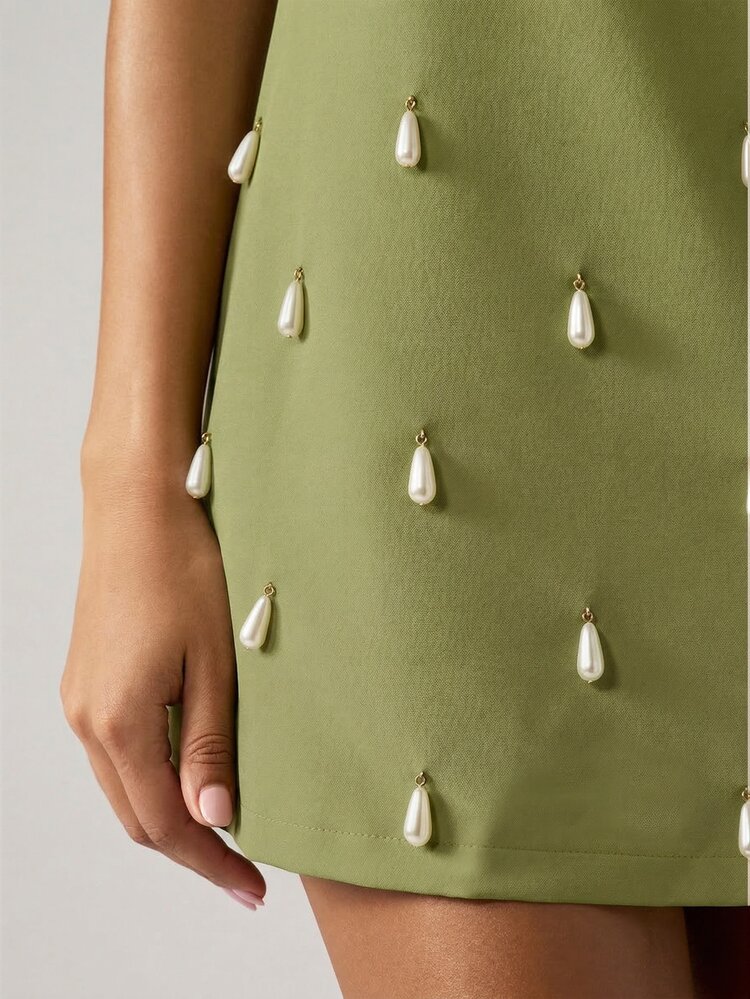 Strapless Bandeau Top With Gold Embellishments