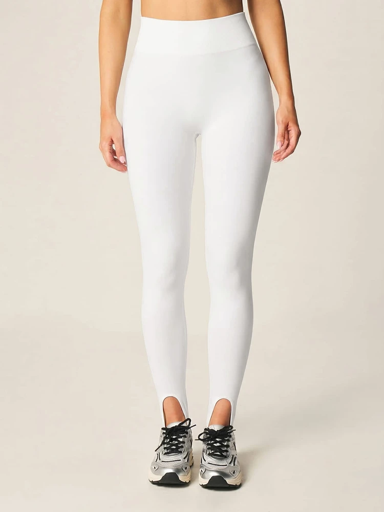 MISSGUIDED Leggings taille haute avec sous-pieds pour femmes, vêtements de sport, pantalon de yoga, collants de compression athlétiques avec sangles aux pieds, vêtements de sport de performance