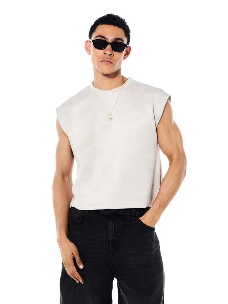 Sleeveless Tank Top Crew Neck Solid Color Regular Fit Basic Summer Casual Muscle Tee