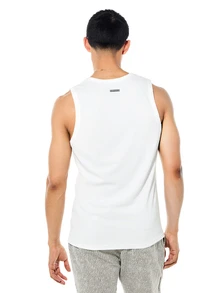 SUMWON Classic White Sleeveless Tank Top Casual Summer Beach Vacation Crew Neck Muscle Tee Workout Essential Comfortable Solid - White - View 2