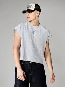 SUMWON Boxy Fit Printed Tank Top Studios Graphics Open 24 Hours Bronx Text Design Sleeveless Summer Casual Streetwear - Grey - View 2