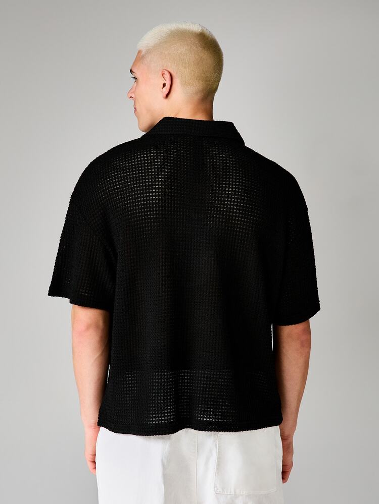 PLAYBOY X SUMWON Polo de malla extragrande con estampado del logo