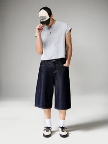 SUMWON Boxy Fit Printed Tank Top Studios Graphics Open 24 Hours Bronx Text Design Sleeveless Summer Casual Streetwear - Grey - View 3