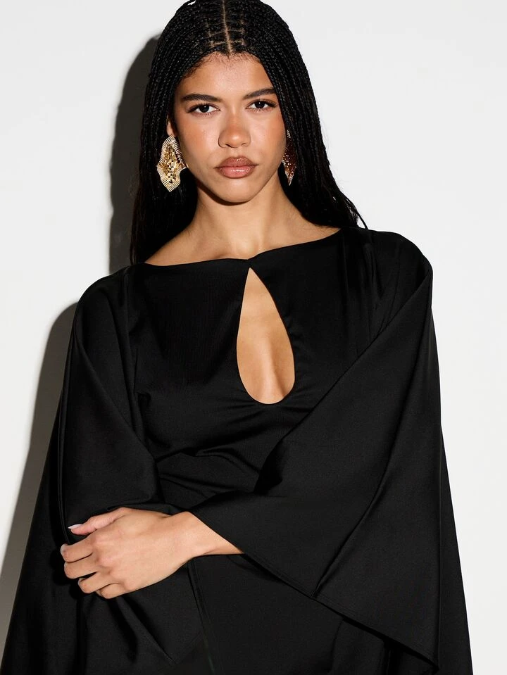 batwing mini dress Backless in Silver Made from a comfortable blend of polyester and elastane MIKUTA | The Dark Short