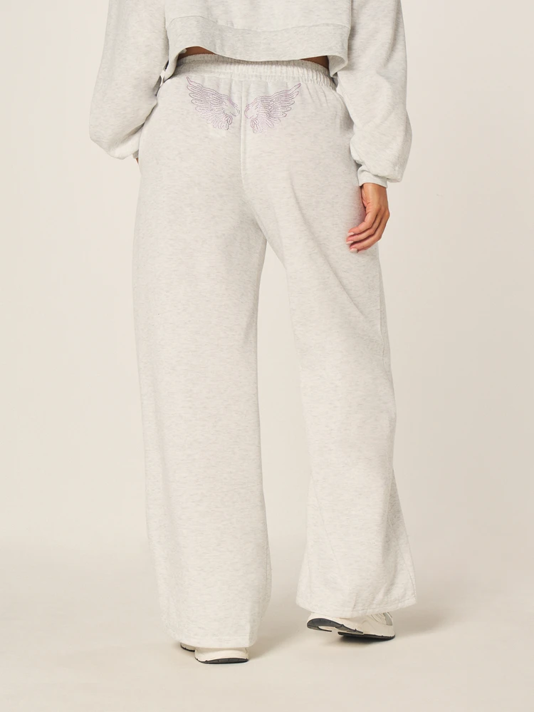 Missguided x Playboy Diamante Wing Wide Leg Joggers