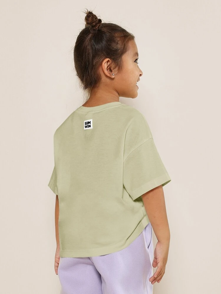 Oversized Sage Green Cotton Tee Relaxed Fit Short Sleeve Crew Neck Casual Basic Top Summer Spring Everyday Comfort