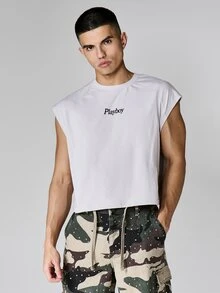 PLAYBOY X SUMWON Bunny Logo Sleeveless Tank Top Crew Neck Regular Fit Casual Summer Essential - Grey - View 2