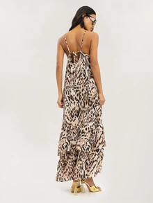 Dancing Leopard Đầm midi Orelia nhiều màu sắc kiểu dáng thể thao, dây đeo chéo sau lưng, viền bèo nhún, trang phục mùa hè cho nữ, đầm dự tiệc cưới, đầm đi nghỉ mát, đầm du lịch, đầm dự tiệc ngoài trời, đầm hẹn hò, đầm dạ hội, đầm dự tiệc. - Nhiều màu - Xem 2