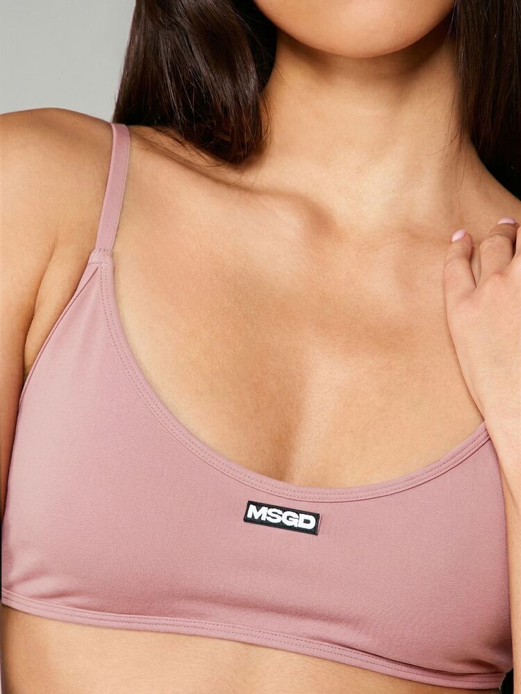 MISSGUIDED Seamless Stretch Bralette With Soft Jersey Fabric And Scoop Neckline For Everyday Comfort And Style