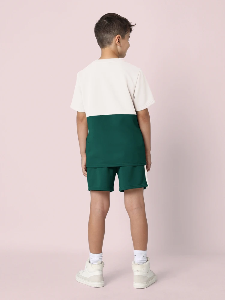 Brooklyn Paneled Two Piece Coordinated Tween Set Short Sleeve Casual Summer Spring Outfit