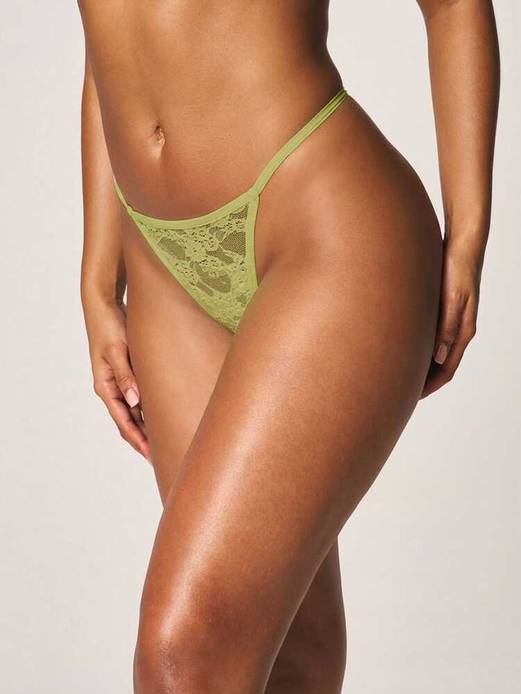 Missguided x Playboy Diamante Letter Trim Lace Thong Lingerie With Crystal Embellishments And Delicate Floral Lace Design Intimate Underwear