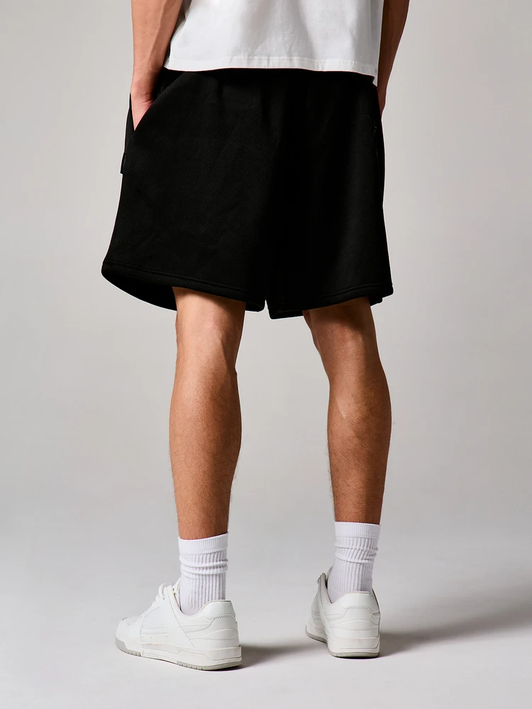 SUMWON Black Drawstring Cargo Shorts