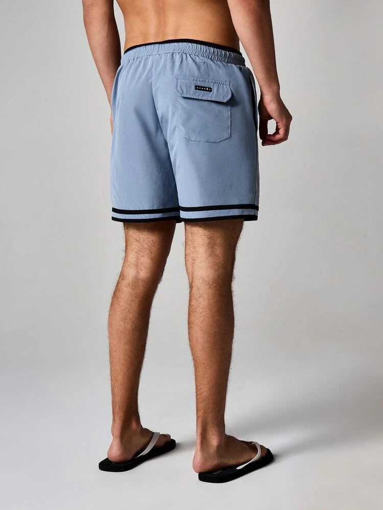 PLAYBOY X SUMWON Board Shorts With Logo And Striped Hem